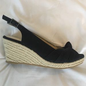 Womens Espadrilles/Wedges in Black with box